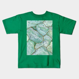 Celadon Jade Green Kintsugi Quartz Kids T-Shirt